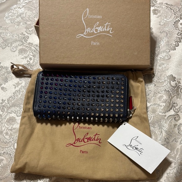 Christian Louboutin Black Studded Wallet - Picture 1 of 7